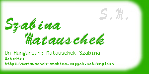 szabina matauschek business card